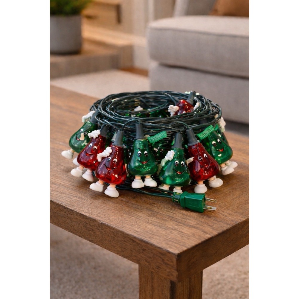 Hersheys Christmas Kisses String Lights Red Green‎ Novelty Holiday Parts Repair